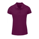 Women's polo shirt from cotton, 170 g/m2, SOL'S Planet burgundy colour second view