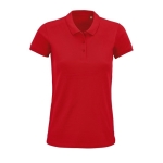 Women's polo shirt from cotton, 170 g/m2, SOL'S Planet red colour fifth view