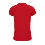 Women's polo shirt from cotton, 170 g/m2, SOL'S Planet red colour rear view