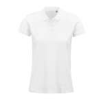 Women's polo shirt from cotton, 170 g/m2, SOL'S Planet white colour ninth view