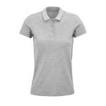 Women's polo shirt from cotton, 170 g/m2, SOL'S Planet grey colour