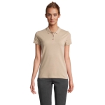 Women's polo shirt from cotton, 170 g/m2, SOL'S Planet beige colour photographic view