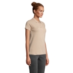 Women's polo shirt from cotton, 170 g/m2, SOL'S Planet beige colour second photographic view