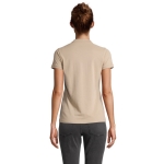 Women's polo shirt from cotton, 170 g/m2, SOL'S Planet beige colour third photographic view