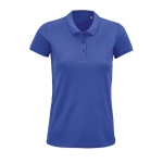 Women's polo shirt from cotton, 170 g/m2, SOL'S Planet royal blue colour third view