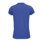 Women's polo shirt from cotton, 170 g/m2, SOL'S Planet royal blue colour rear view