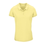 Women's polo shirt from cotton, 170 g/m2, SOL'S Planet light yellow colour