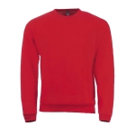 Men's sweatshirt in polyester & cotton, 260 g/m2, SOL'S Spider red colour fifth view