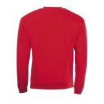 Men's sweatshirt in polyester & cotton, 260 g/m2, SOL'S Spider red colour rear view