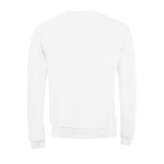 Men's sweatshirt in polyester & cotton, 260 g/m2, SOL'S Spider white colour rear view