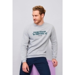 Men's sweatshirt in polyester & cotton, 260 g/m2, SOL'S Spider white colour