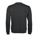 Men's sweatshirt in polyester & cotton, 260 g/m2, SOL'S Spider dark grey colour rear view