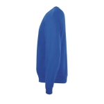 Men's sweatshirt in polyester & cotton, 260 g/m2, SOL'S Spider royal blue colour side view