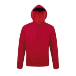 Hoodie with cotton and polyester, 280 g/m2, SOL'S Snake red colour fifth view