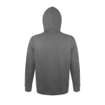 Hoodie with cotton and polyester, 280 g/m2, SOL'S Snake marbled grey colour rear view