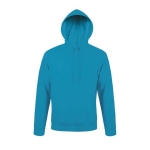 Hoodie with cotton and polyester, 280 g/m2, SOL'S Snake cyan blue colour