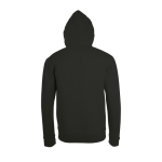 Unisex cotton and polyester hoodie, 260 g/m2, SOL'S Stone black colour rear view