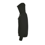 Unisex cotton and polyester hoodie, 260 g/m2, SOL'S Stone black colour side view