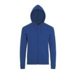 Unisex cotton and polyester hoodie, 260 g/m2, SOL'S Stone royal blue colour third view