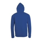 Unisex cotton and polyester hoodie, 260 g/m2, SOL'S Stone royal blue colour rear view