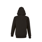 Children's cotton hooded sweatshirt, 260 g/m2, SOL'S Stone Kids black colour rear view