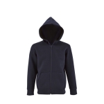 Children's cotton hooded sweatshirt, 260 g/m2, SOL'S Stone Kids navy-blue colour