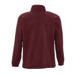 Polyester fleece jacket, 300 g/m2, SOL'S North burgundy colour rear view