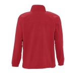 Polyester fleece jacket, 300 g/m2, SOL'S North red colour rear view