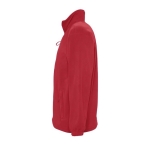 Polyester fleece jacket, 300 g/m2, SOL'S North red colour side view