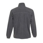 Polyester fleece jacket, 300 g/m2, SOL'S North marbled grey colour rear view