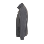 Polyester fleece jacket, 300 g/m2, SOL'S North marbled grey colour side view