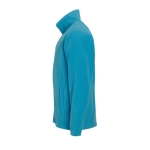 Polyester fleece jacket, 300 g/m2, SOL'S North cyan blue colour side view