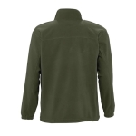 Polyester fleece jacket, 300 g/m2, SOL'S North military green colour rear view