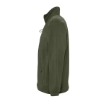 Polyester fleece jacket, 300 g/m2, SOL'S North military green colour side view