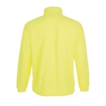 Polyester fleece jacket, 300 g/m2, SOL'S North neon yellow colour rear view