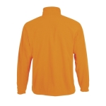 Polyester fleece jacket, 300 g/m2, SOL'S North neon orange colour rear view