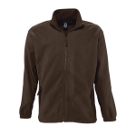 Polyester fleece jacket, 300 g/m2, SOL'S North dark brown colour fourth view