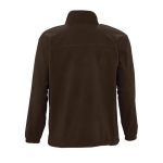 Polyester fleece jacket, 300 g/m2, SOL'S North dark brown colour rear view