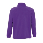 Polyester fleece jacket, 300 g/m2, SOL'S North purple colour rear view