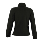 Fleece jacket for women, polyester, 300 g/m2, SOL'S North black colour rear view