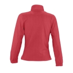 Fleece jacket for women, polyester, 300 g/m2, SOL'S North red colour rear view