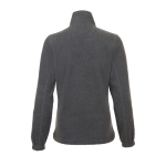 Fleece jacket for women, polyester, 300 g/m2, SOL'S North marbled grey colour rear view