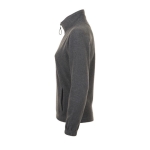 Fleece jacket for women, polyester, 300 g/m2, SOL'S North marbled grey colour side view