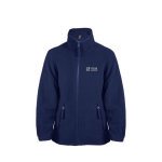 Children's polar fleece jacket, polyester, 300 g/m2, SOL'S North dark blue colour view with print area