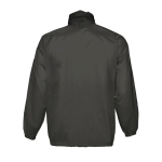 Waterproof unisex windbreaker, 210 g/m2, SOL'S Surf black colour rear view