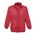 Waterproof unisex windbreaker, 210 g/m2, SOL'S Surf red colour fifth view