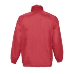 Waterproof unisex windbreaker, 210 g/m2, SOL'S Surf red colour rear view