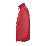 Waterproof unisex windbreaker, 210 g/m2, SOL'S Surf red colour side view