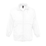 Waterproof unisex windbreaker, 210 g/m2, SOL'S Surf white colour ninth view