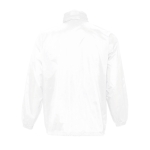 Waterproof unisex windbreaker, 210 g/m2, SOL'S Surf white colour rear view